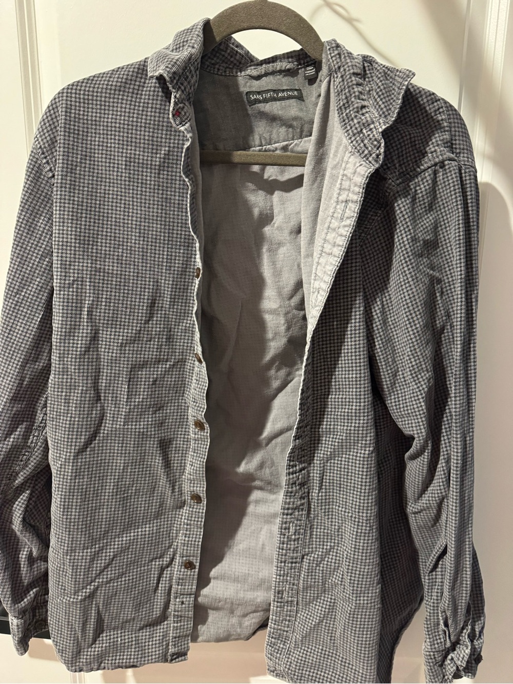Men's Gray Check Dress Shirt